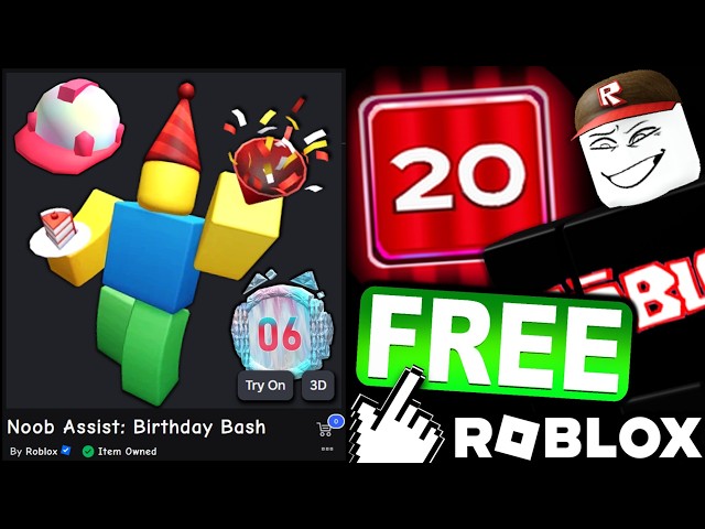 EVENT! HOW TO GET Noob Assist: Birthday Bash, Roblox Plus Hard Hat & Badge! (THE HUNT ROBLOX 20)