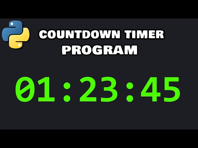 Countdown timer program in Python ⌛
