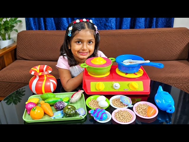 BIG KITCHEN SET || PRETEND TO PLAY KITCHEN  FOR KIDS #MEHERTHECUTEPIE #MEHER #COOKING #KIDSCOOKING 