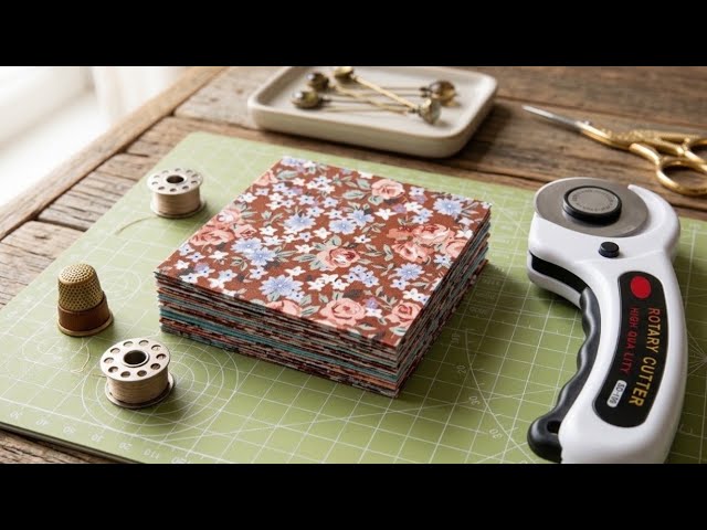 I simply turned  fabric squares into stunning quilt pattern 