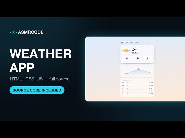 Building a Weather App — Coding ASMR | No Talking | Keyboard Sounds
