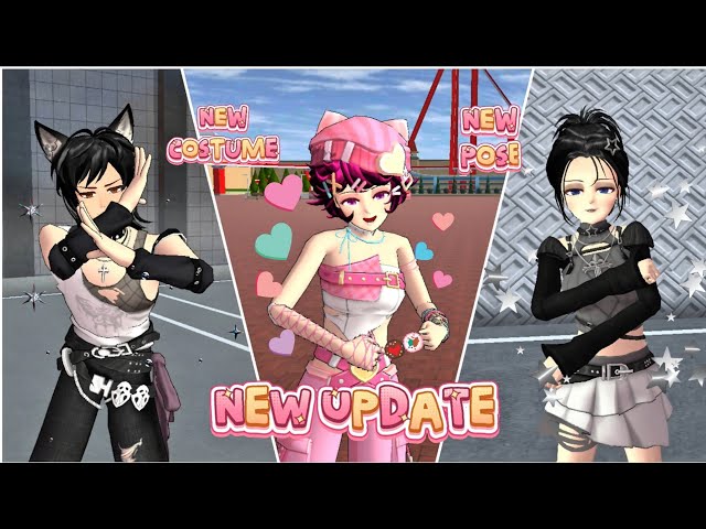 NEW UPDATE! 🥳 New Costumes, Hairstyles and Poses added in Sakura School Simulator Chinese Version ✨