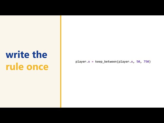 Write the rule once: a Python function for your game's edges