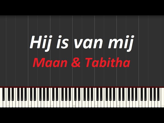 Hij is van mij Maan & Tabitha MAKKELIJK Piano turorial (Synthesia)