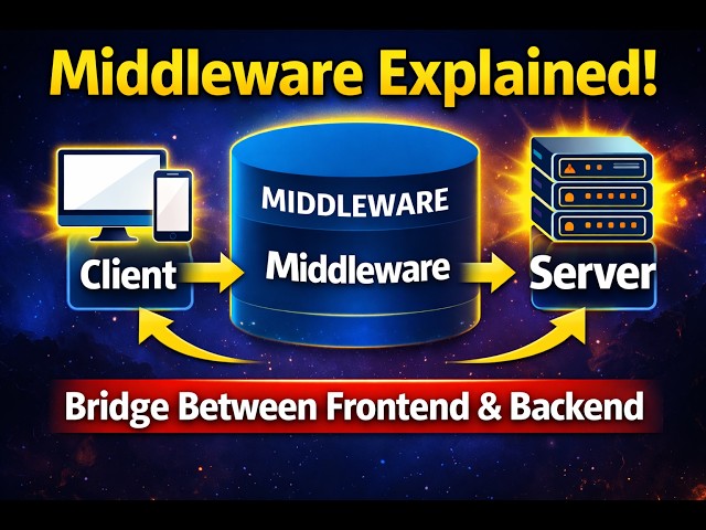 How Middleware Works Explained | Backend Middleware Diagram | API, Auth & Data Flow