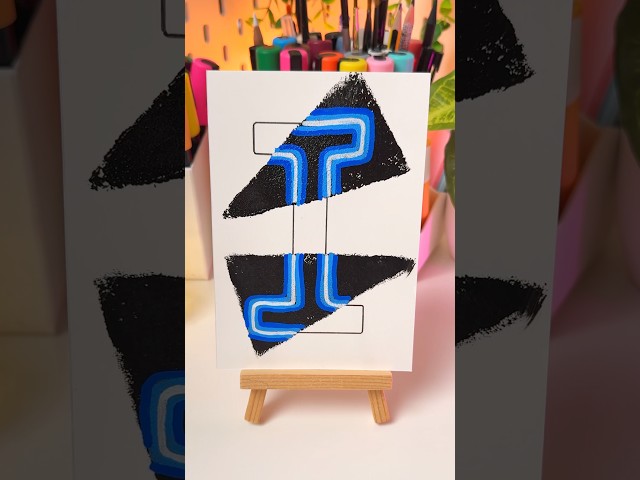 Letter “I” with Neon Technique #neonart #neon #artforbeginners