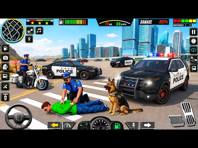 🚓 Police Car Chase Simulator 3D – Real City Cop Pursuit Gameplay (Android)