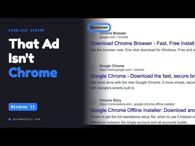 That Chrome Download Ad Isn't Chrome. Here's the Real One