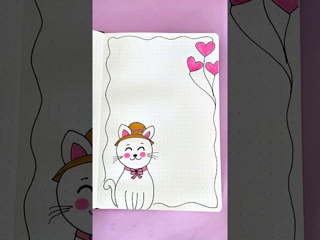Cute front page border design ideas for project #art #diy #satisfying #shorts #doodle
