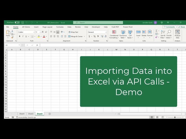 Importing Data into Excel via API Calls - Demo