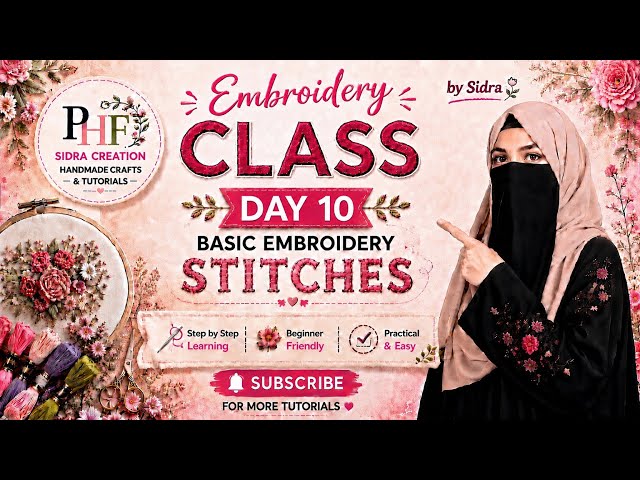 Learn Fly Stitch🧵 ko step by step aasani se seekhiye aur apni embroidery ko beautiful banaiye.#viral