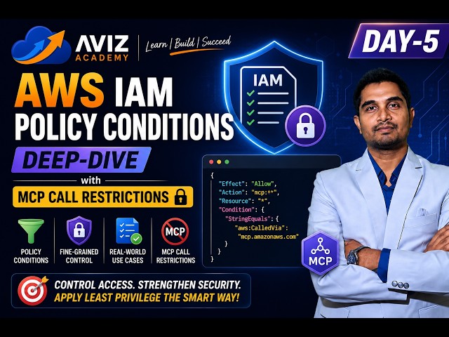 Day-5 AWS IAM Policy Conditions deep-dive with MCP Call restrictions | Aviz Academy