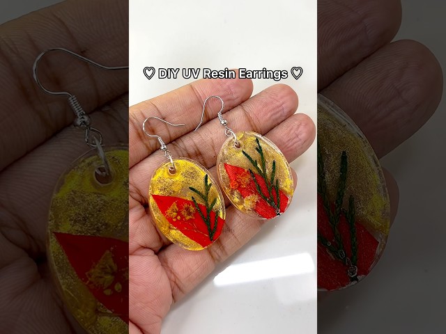 DIY UV Resin Pressed Flower Earrings | Easy Step-by-Step 🌸