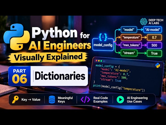 Python for AI Engineers | Dictionaries: How Python Stores Data as Key-Value Pairs