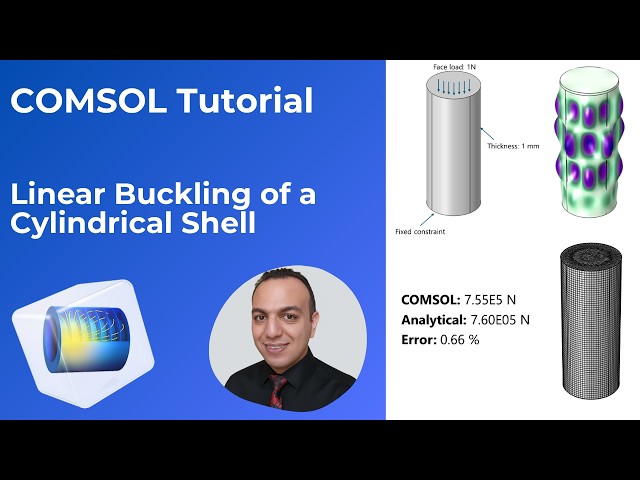 COMSOL Linear Buckling Analysis of a Cylindrical Shell
