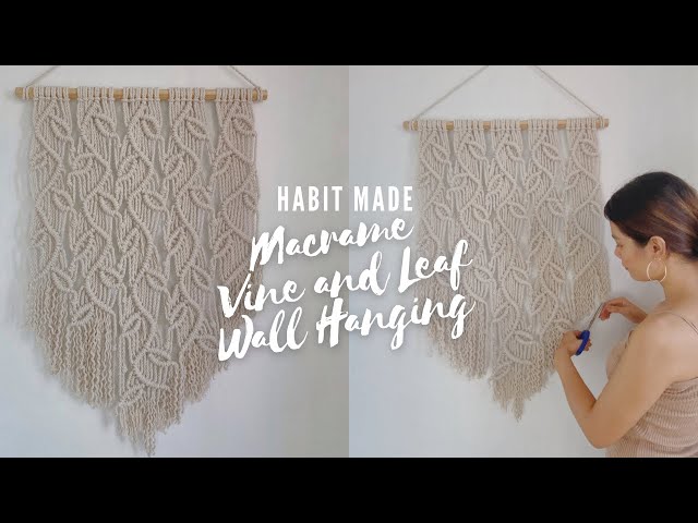 Macrame Vine and Leaf Wall Hanging 09 | Tree Branches with Leaves | Macrame for Beginner