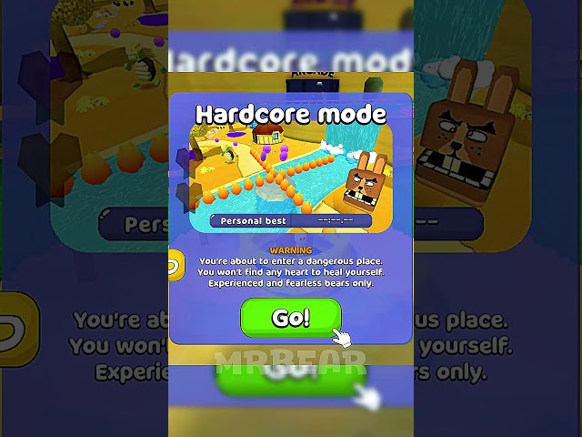 How to Unlock HARDCORE Mode | Super Bear Adventure  #superbearadventure #roblox