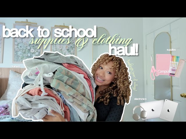 COLLEGE back to school haul✏️(freshman year) school supplies, electronics, clothes & more!! #school