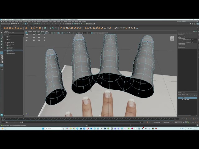 Female 3D Character modeling Maya 2026 12 hand modeling