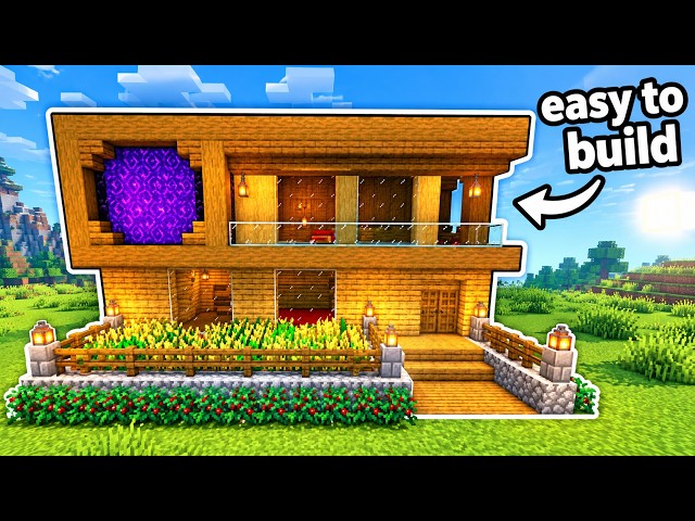 coziest easy to build survival house you will enjoy to build | Minecraft