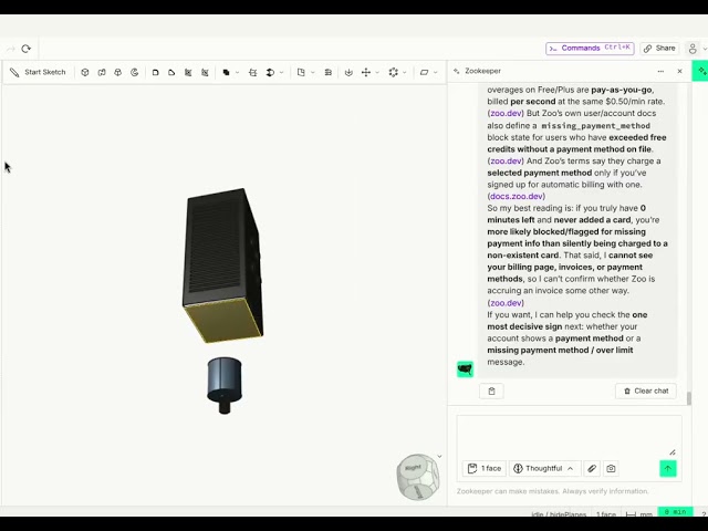 zoo dev design studio - CAD (Computer Aided Design) powered via AI (artificial intelligence)