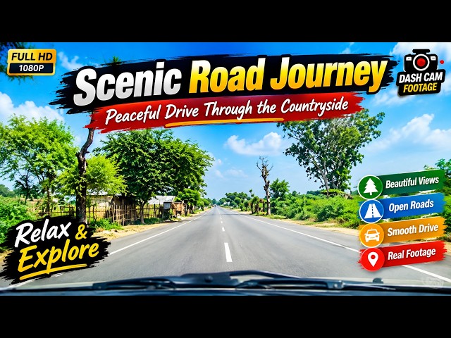 Scenic Road Journey | Peaceful Drive Through the Countryside 🚗🌿 | Dash Cam Footage