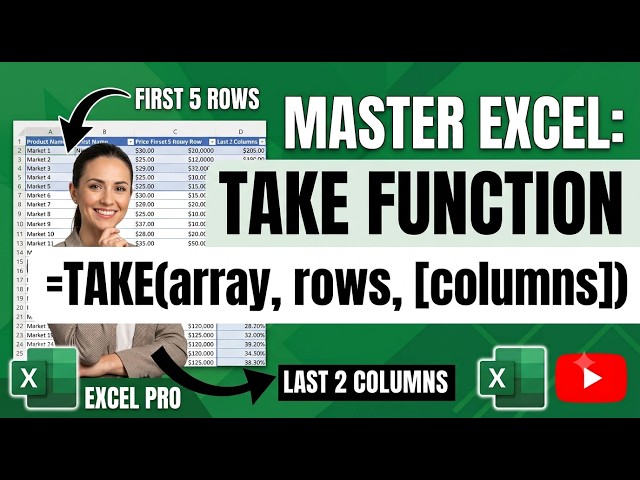 How to Use the TAKE Function in Excel