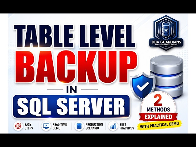 How to Take TABLE BACKUP in SQL Server | 2 Methods with Real-Time Practical Demo | SQL DBA Course