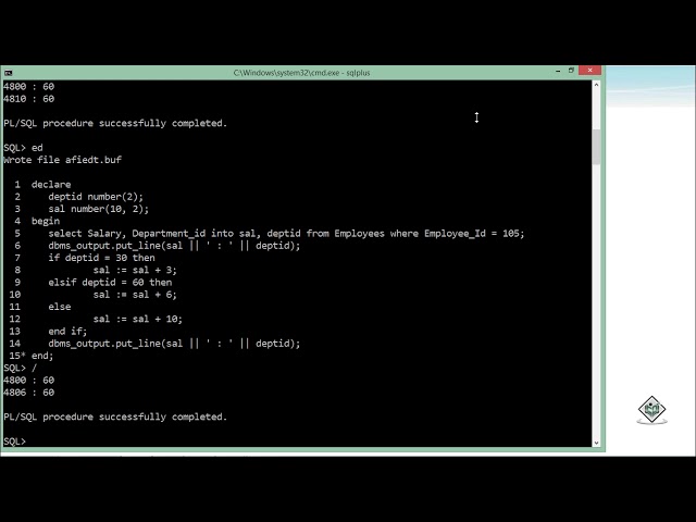 Oracle - PL/SQL - Conditional Statements