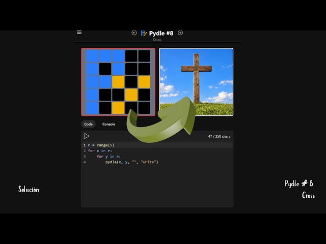 Reto de lógica en Python: crea una cruz 5x5 | Pydle #8
