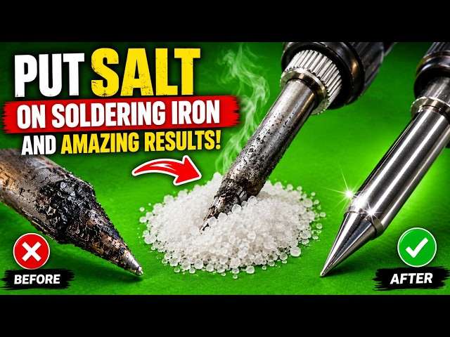 Put Salt on a Soldering Iron? The Results Are Amazing! | Inventor Hacks