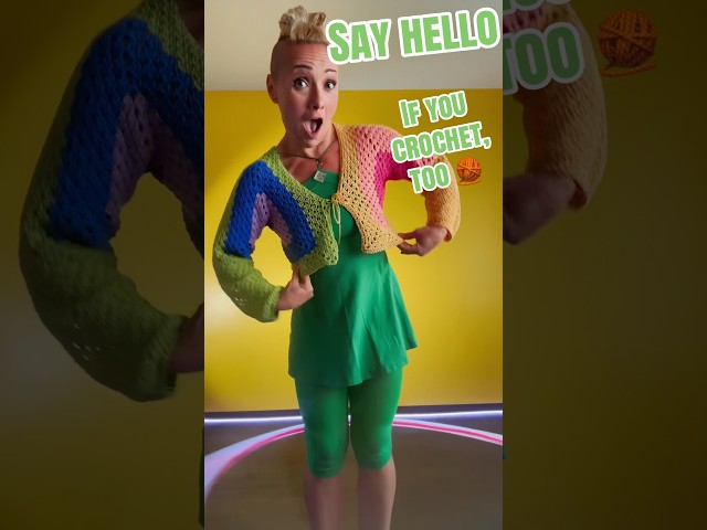 Crochet & hula hooping addict - say hello if you can relate 🤣😎 #crochet #crocheting #crochetlove t
