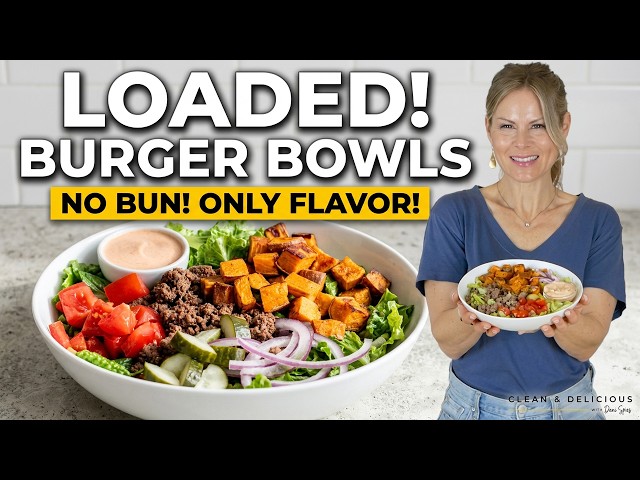 HIGH PROTEIN BURGER BOWLS  | No Bun, Lots of Flavor!