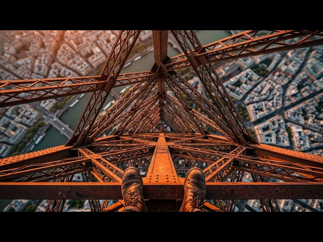 Take a look around! Standing on the "eyebrows" of the Eiffel Tower, Paris is just a tiny map | 36...