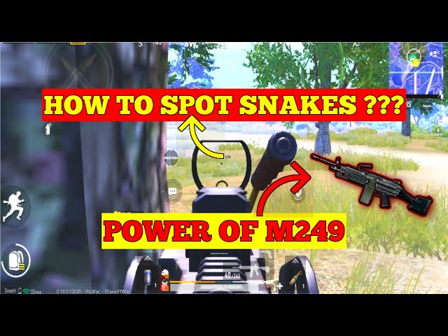 HOW TO SPOT AND KILL SNAKES IN PUBG MOBILE 🐍 | 🔥 POWER OF M249
