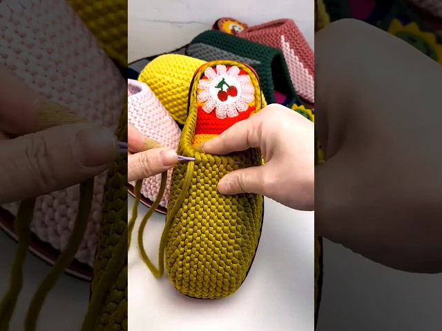 Step-by-Step Knit Slipper Drawstring Rim Tutorial