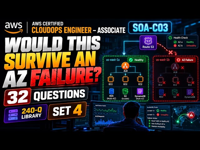 SOA-C03 AWS Certified CloudOps Engineer - Associate Exam Prep 2026 | 32 Practice Questions | Set 4