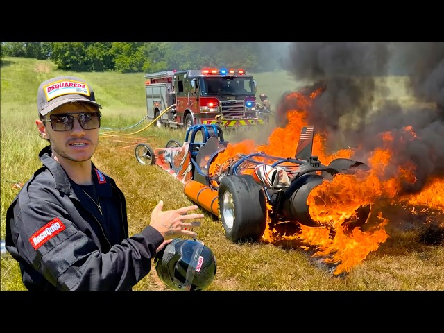 My 3,000hp jet car caught on fire. (F1 Build Part 1)