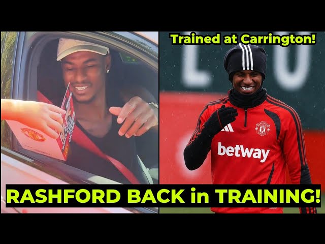 Marcus Rashford BACK in TRAINING at Carrington ahead of Man United's Next Pre season game