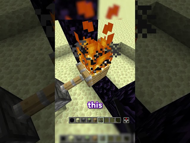 Can you make a Nether Portal in the End? #minecraft #mcyt #nether #glitch #fyp