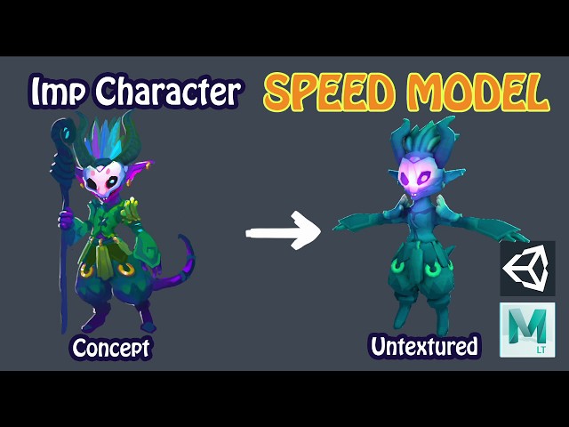 Character Model - Modelling an Imp in Maya LT