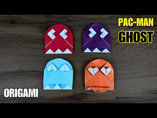Origami Pac-Man Ghost Tutorial 👻 | Easy Origami Ghost From Pac-Man Game | DIY Ghost From Paper Craft