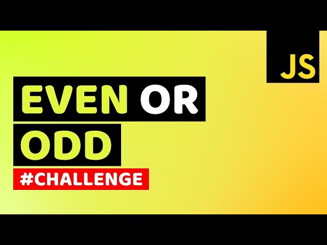 Codewar coding challenge, Is it even or odd