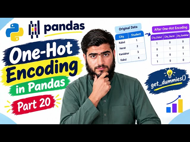 20 - What is One-Hot Encoding in Pandas? | get_dummies() 