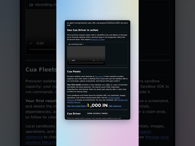 Cua: The Open-Source Framework Giving AI Agents Real Computers