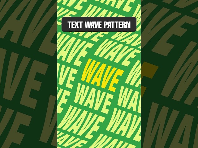 Turn Text into a Stunning Wave Pattern