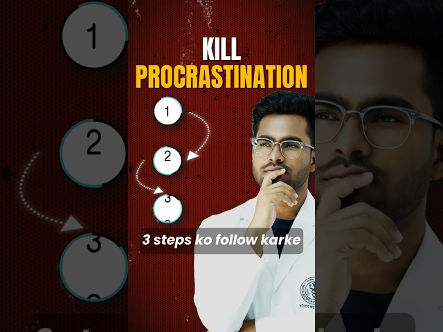 3 Steps to Kill PROCRATINATION #shorts