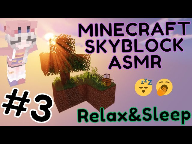 Minecraft Skyblock ASMR #3 😴🥱Cows, coal and pumpkins! Island is getting bigger! #asmr #minecraftasmr