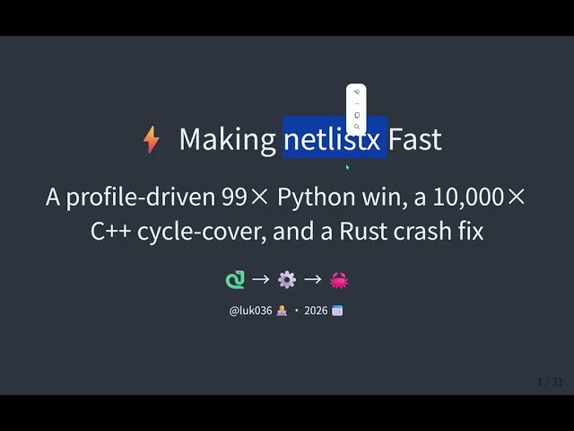 🎙️ Making netlistx Fast
