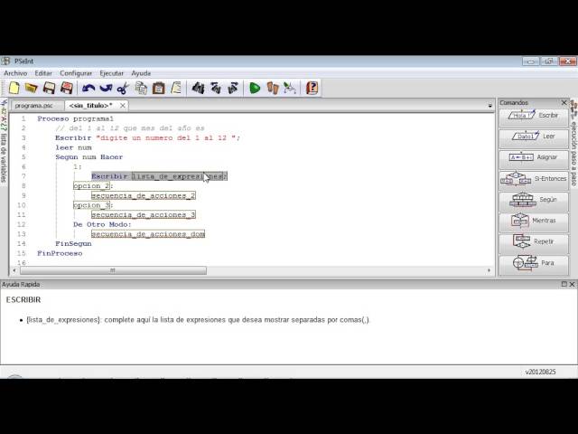 tutorial del comando segun